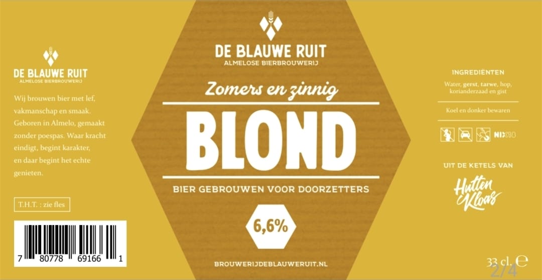 Brouwerij De Blauwe Ruit Blond - 330ml - 6,6%